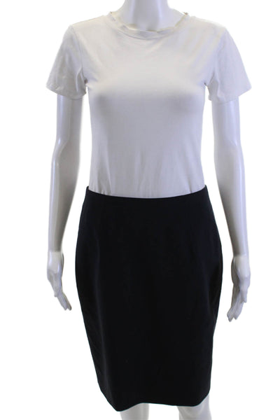 Boss Hugo Boss Womens Straight Pencil Skirt Black Wool Knee Length Size 6