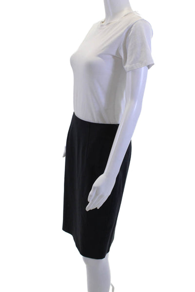 Boss Hugo Boss Womens Straight Pencil Skirt Black Wool Knee Length Size 6