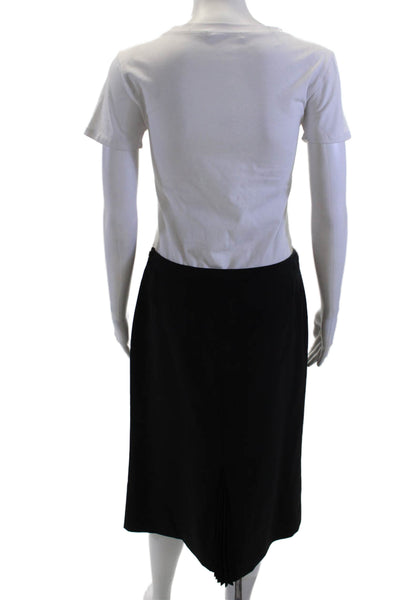 Tomasz Starzewski Womens Straight Pencil Skirt Black Wool Blend Size 10