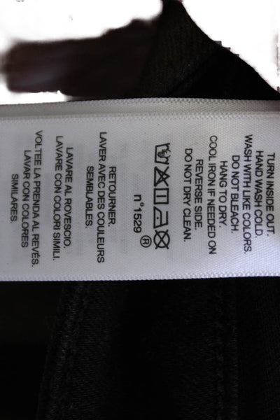 Ralph Lauren Womens Ankle Skinny Jeans Brown Button 28 Inseam Size 25