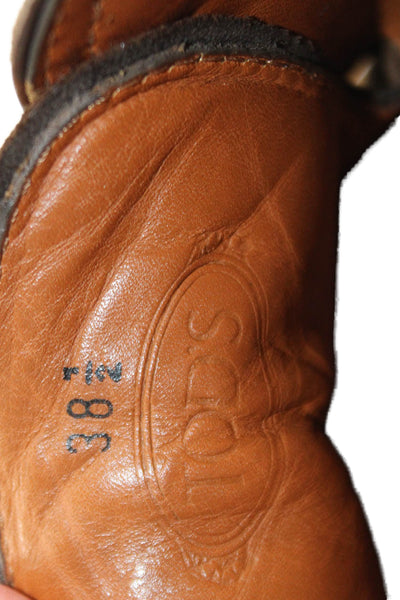 Tods Mens Suede Textured Lined Lace Up Booties Brown Size EUR 38.5