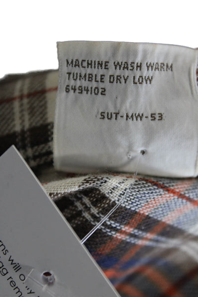 Montgomery Mens Long Sleeve Plaid Casual Button Down Shirt Multi Size M