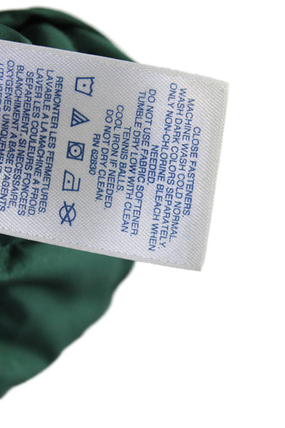Lands End Boys Sleeveless Button Puffer Vest Green Size M