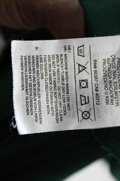 Adidas Unisex Windbreaker Green High Neck Zip Graphic Polyester Size S