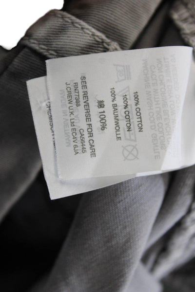 J Crew Unisex Gray Cotton Chino Shorts Size 0