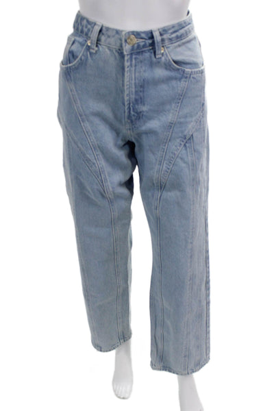 Zara Accessories Unisex Light Blue Straight Wide Leg Jeans Size 6