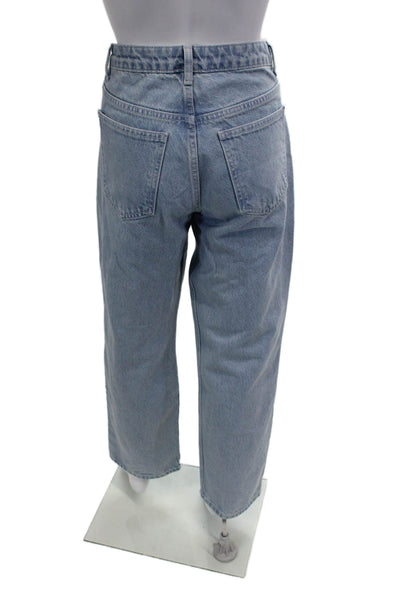 Zara Accessories Unisex Light Blue Straight Wide Leg Jeans Size 6