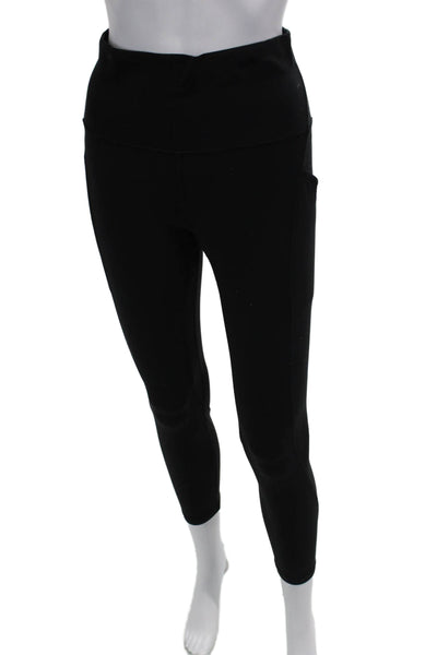 Lululemon Womens Capri Leggings Black Nylon Blend Size 8