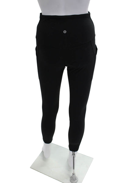 Lululemon Womens Capri Leggings Black Nylon Blend Size 8
