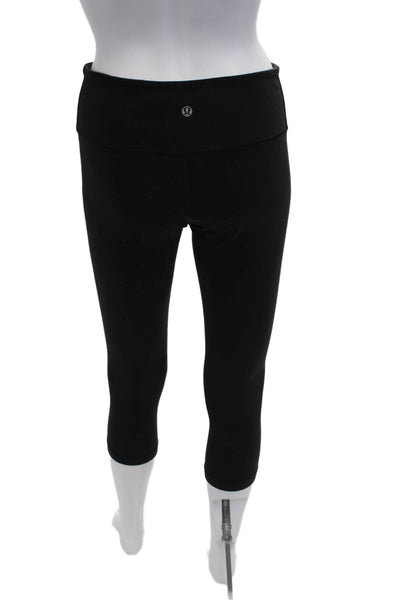 Lululemon Womens Capri Leggings Black Nylon Size 8