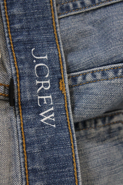 J Crew Unisex Shorts Blue 99% Cotton 1% Elastane Solid 90s Size 31