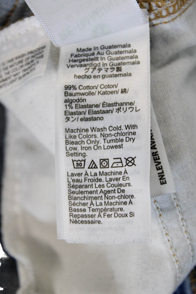 J Crew Unisex Shorts Blue 99% Cotton 1% Elastane Solid 90s Size 31