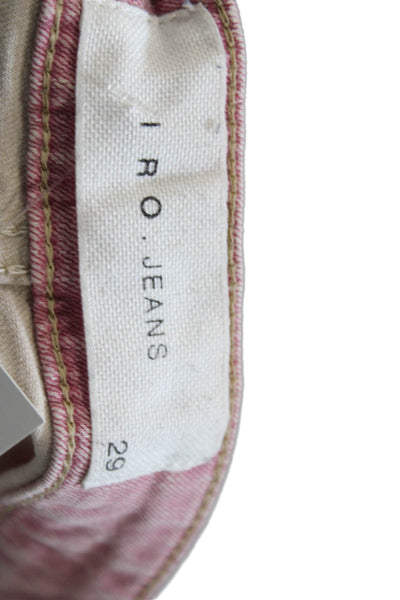 IRO Women Pink Ankle Skinny Jeans Mid Rise Size 24