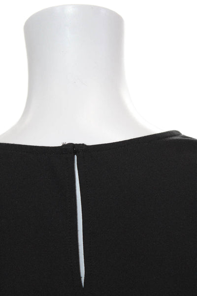Zara Basic Women Black Short Sleeve Round Neck Blouse Size M