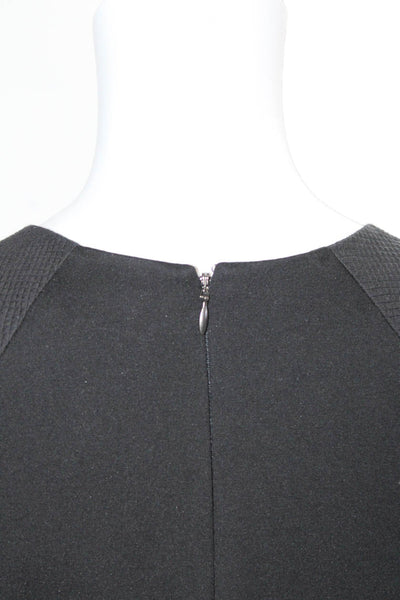 Rebecca Taylor Women Black Sleeveless Round Neck Designer Blouse Size 8