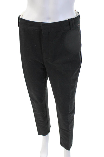 Zara Woman Unisex Ankle Cropped Dress Pants Black Size M