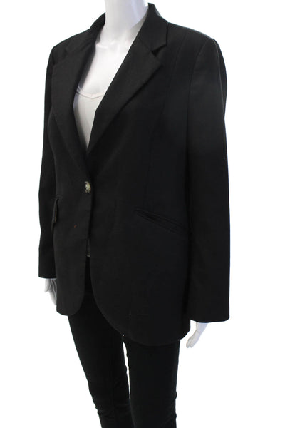 Baum Und Pferdgarten Women Black Collared Blazer Viscose Polyester Size S