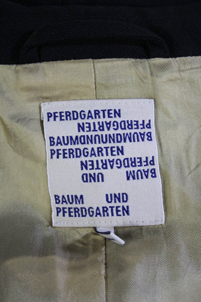 Baum Und Pferdgarten Women Black Collared Blazer Viscose Polyester Size S