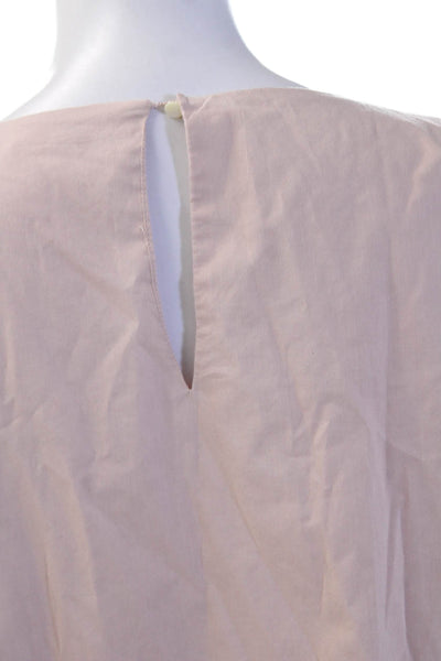 Merlette Womens Shift Sundress Beige Cotton Blend Knee Length Size M
