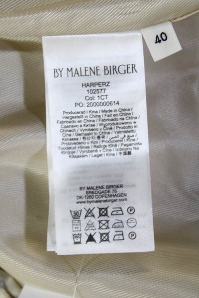 By Malene Birger Women Shift Dress Beige Short Sleeve Round Neck Size S