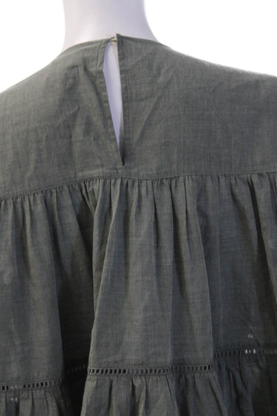 Merlette Women Trapeze Dress Dark Gray Long Sleeve Size M