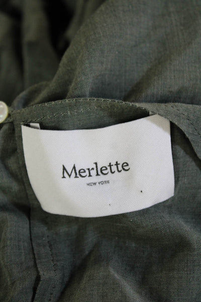 Merlette Women Trapeze Dress Dark Gray Long Sleeve Size M