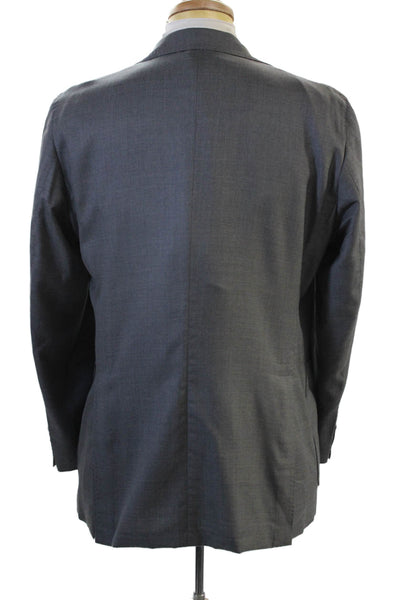 Giusto! Senza Regole Mens Classic Gray Wool Silk Suit Jacket Size 52