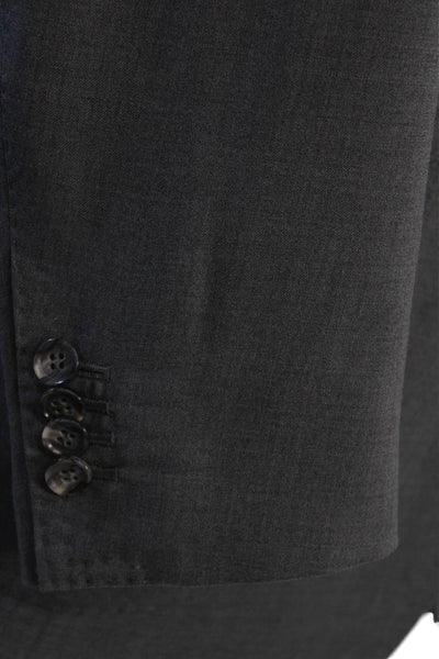 Giusto! Senza Regole Mens Classic Gray Wool Silk Suit Jacket Size 52
