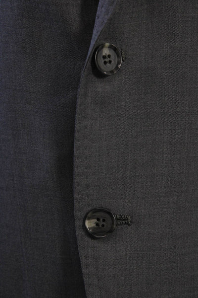 Giusto! Senza Regole Mens Classic Gray Wool Silk Suit Jacket Size 52