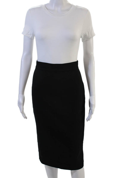French Connection Women Straight Pencil Skirt Black Midi Size 4