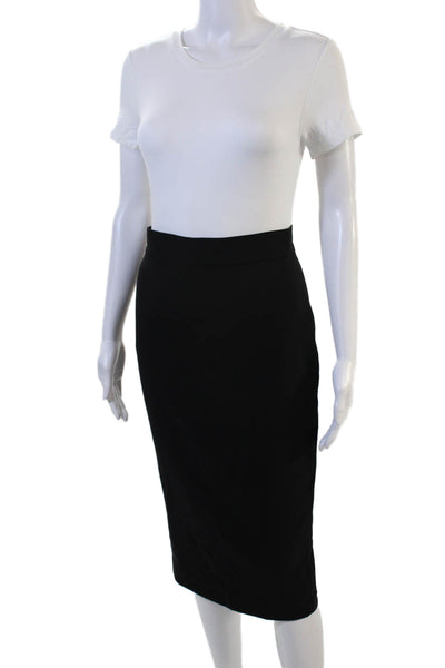 French Connection Women Straight Pencil Skirt Black Midi Size 4