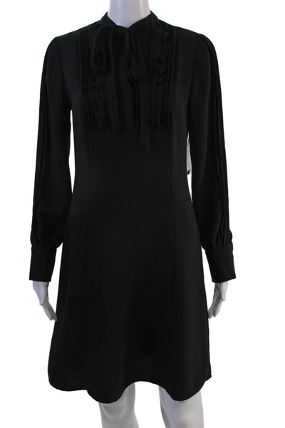 Nanette Nanette Lepore Womens A-Line Dress Black Long Sleeve Size 2