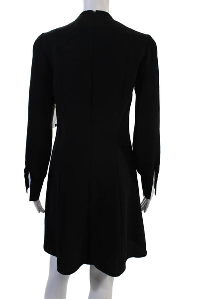 Nanette Nanette Lepore Womens A-Line Dress Black Long Sleeve Size 2