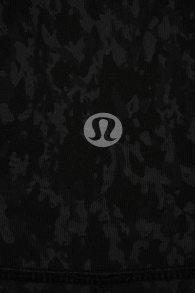 Lululemon Women Ankle Black Camo Leggings Nylon Blend Size 2