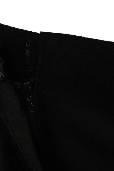 Allen Schwartz Women Cropped Paperbag Dress Pants Black Polyester Size 4