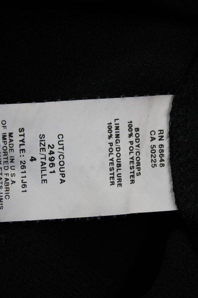 Allen Schwartz Women Cropped Paperbag Dress Pants Black Polyester Size 4