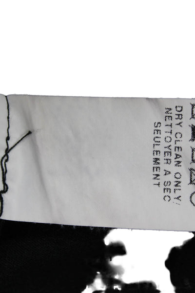 Allen Schwartz Women Cropped Paperbag Dress Pants Black Polyester Size 4