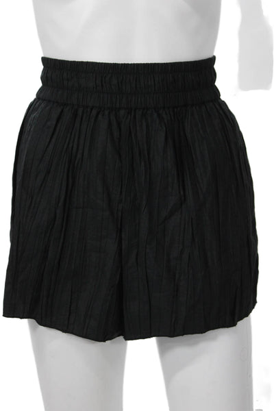 Frame Unisex Black Beach Solid Zip Shorts Size S