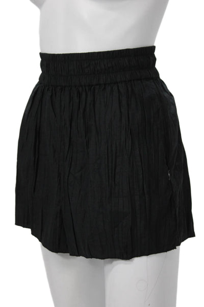 Frame Unisex Black Beach Solid Zip Shorts Size S