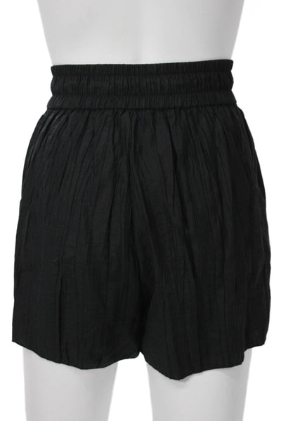 Frame Unisex Black Beach Solid Zip Shorts Size S