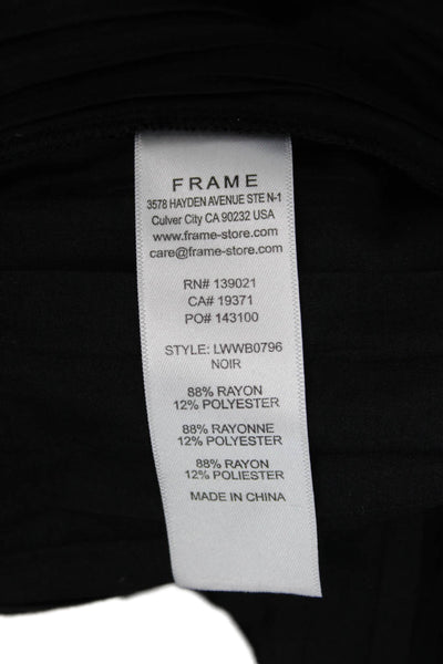 Frame Unisex Black Beach Solid Zip Shorts Size S