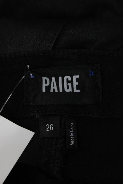Paige Unisex Black Ankle Jogger Pants Button Closure 29 Inseam Size 26