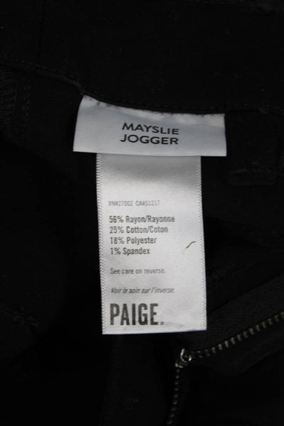 Paige Unisex Black Ankle Jogger Pants Button Closure 29 Inseam Size 26