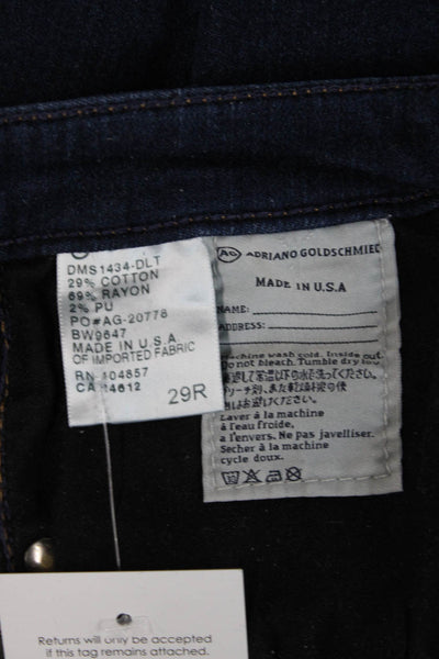 Adriano Goldschmied Womens Dark Blue Straight Jeans Mid Rise 90s Size 29