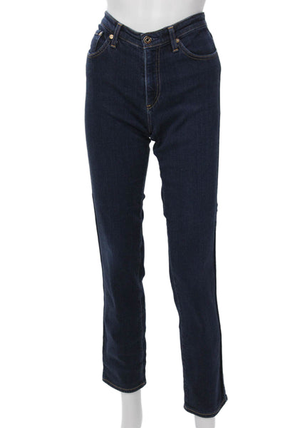 Adriano Goldschmied Womens Dark Blue Straight Jeans Mid Rise 30 Inseam Size 29