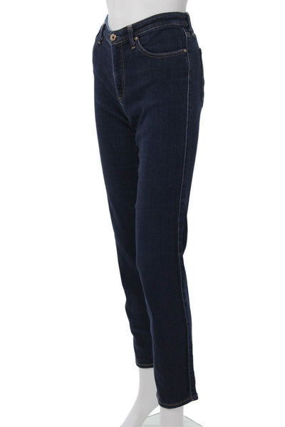 Adriano Goldschmied Womens Dark Blue Straight Jeans Mid Rise 30 Inseam Size 29