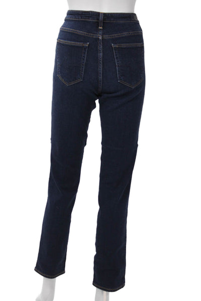 Adriano Goldschmied Womens Dark Blue Straight Jeans Mid Rise 30 Inseam Size 29
