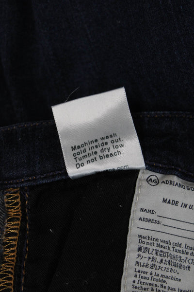 Adriano Goldschmied Womens Dark Blue Straight Jeans Mid Rise 30 Inseam Size 29