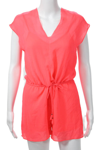Dolce Vita Women Pink V-Neck Sleeveless Jumpsuit Solid 100% Polyester Size XS