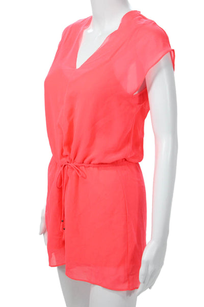 Dolce Vita Women Pink V-Neck Sleeveless Jumpsuit Solid 100% Polyester Size XS